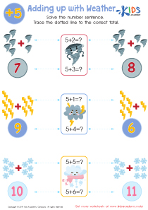 Adding up With Water Worksheet